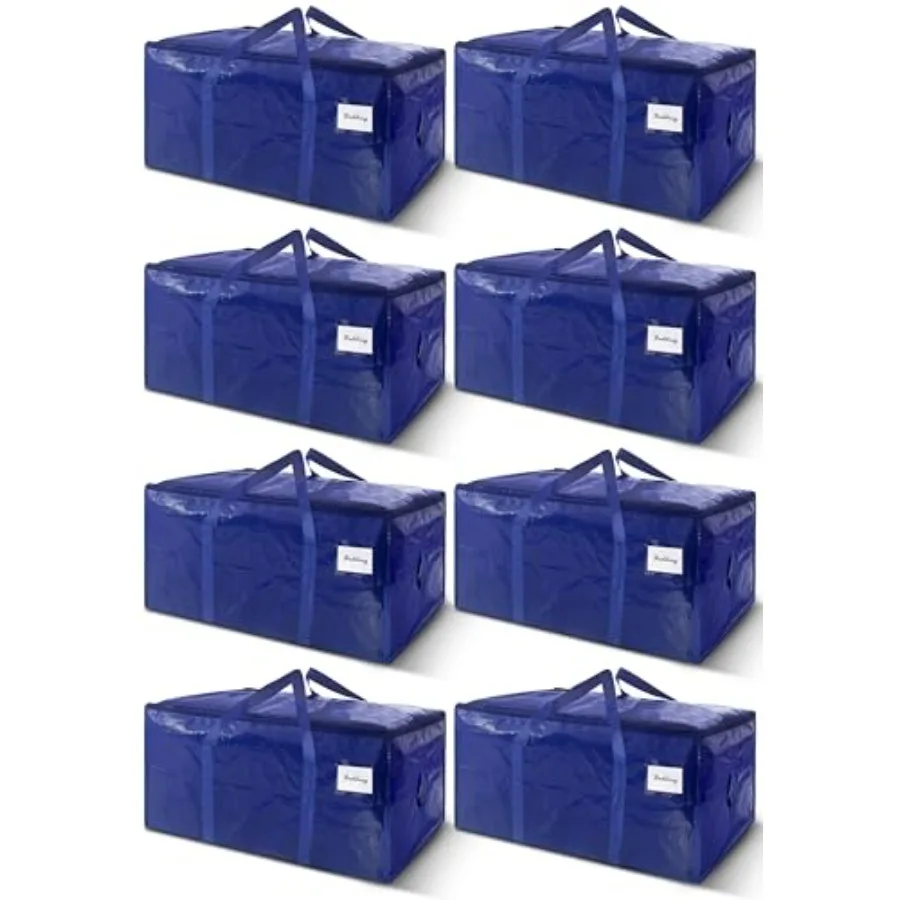 

Набор из 8 сверхпрочных больших сумок для переезда с прочной молнией и ручками для переноски, прочные сумки-контейнеры для хранения одежды и упаковки