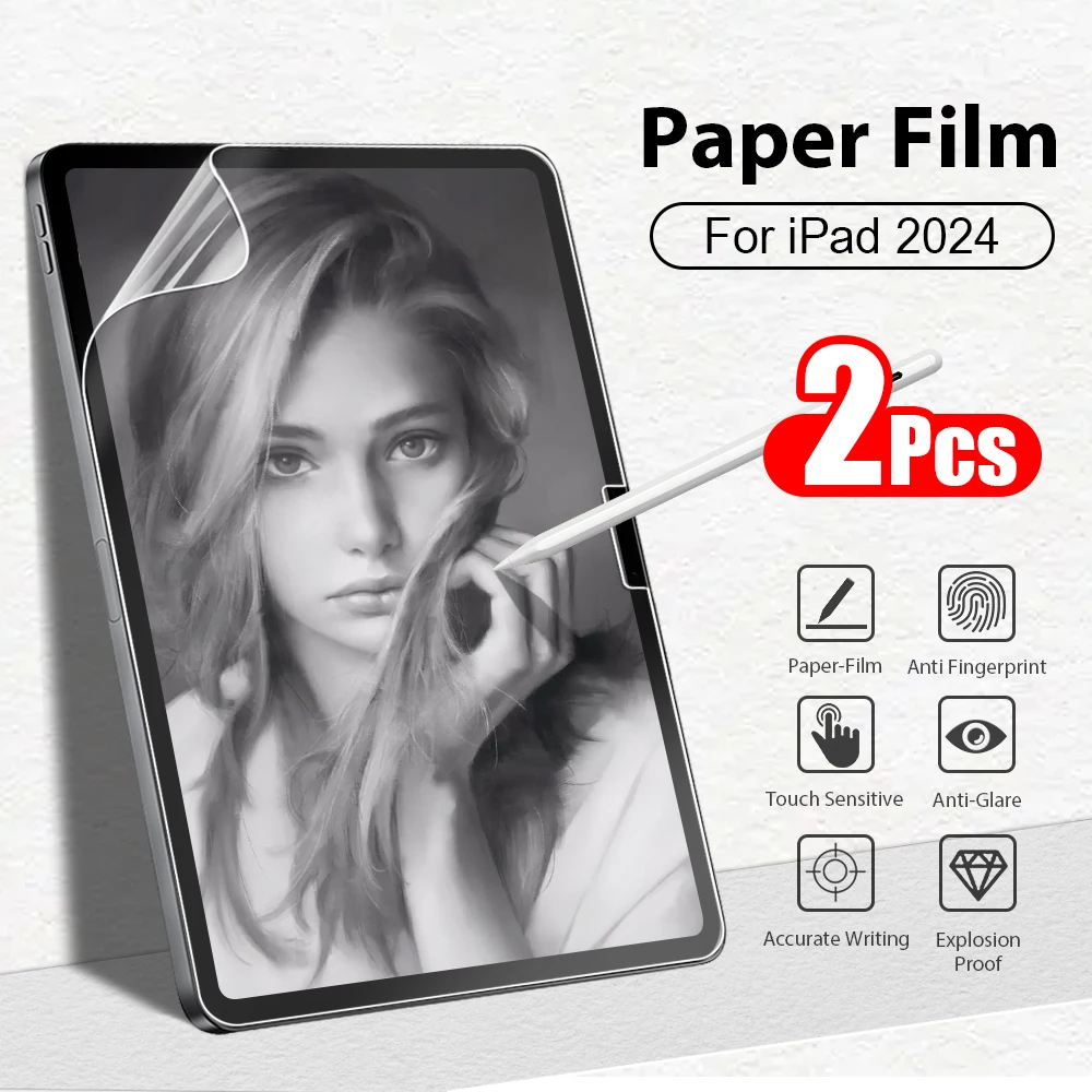 Like Paper Film For iPad Pro 13 11 M4 M2 12.9 Air 5 4 Screen Protector For iPad 10 9  9th 10th Generation Mini 6 10.2 Paperfeel