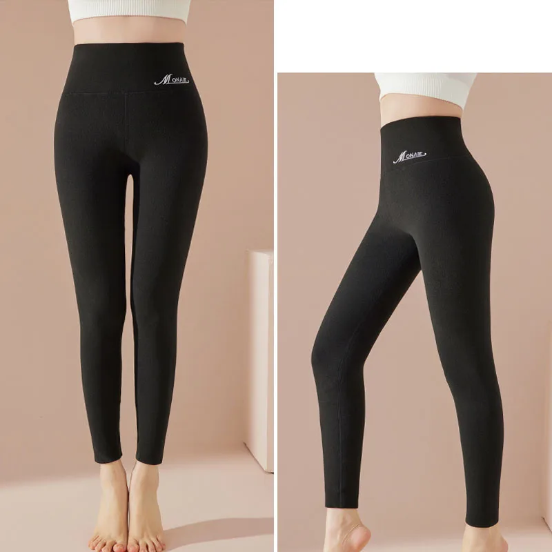 بنطلون سميك عالي الخصر للإناث ، بنطلون قاع دافئ ، ملابس داخلية مخملية ، حجم كبير ، الخريف والشتاء #6