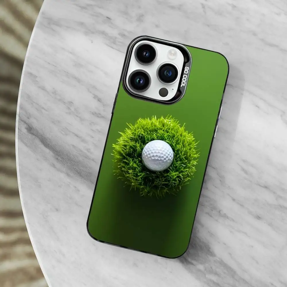 Coque de téléphone de Golf de sport moderne pour iPhone SE,13,XS,14,17,15,Mini,Pro,MAX,12,11,16, coque en Silicone noir mat