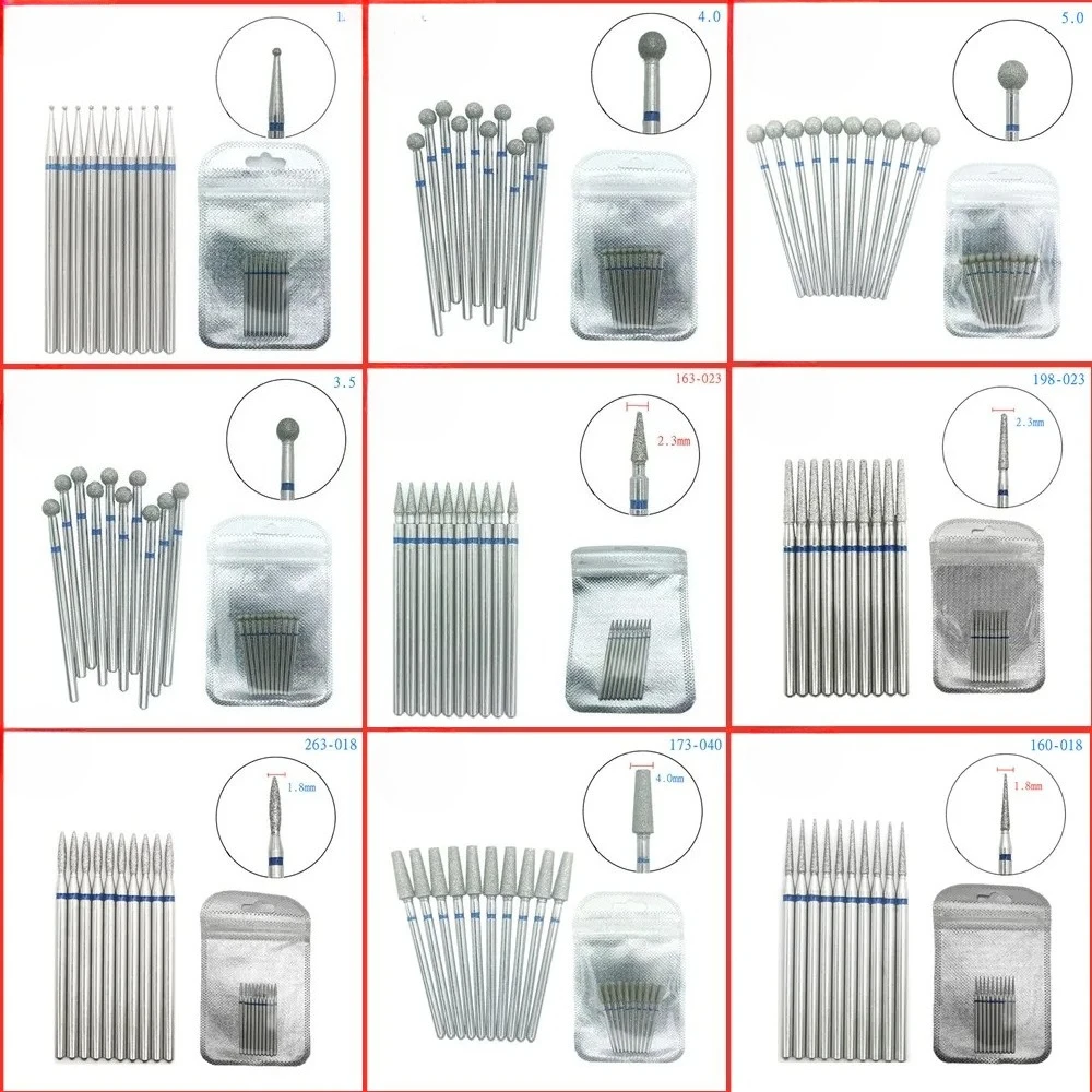 

10 Pcs Diamond Cutter Set for Manicure Drill Set Accessories Pedicure Electric Machine Nail Drill Gel Remover Manicure Tool