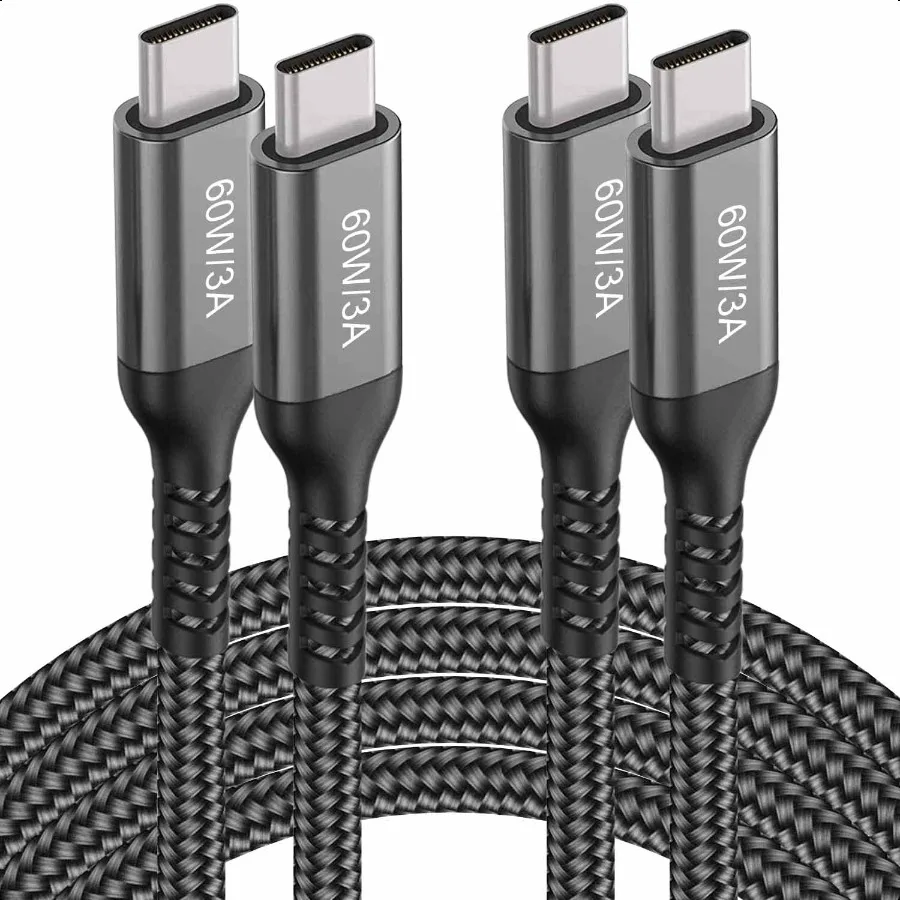 

USBC to USBC Cable 15FT 2PACK 60W Long CableFast Charging Cord for iPhone 15 Pro Samsung Galaxy S23 S22 Z Fold 3 Note 20 Ultra