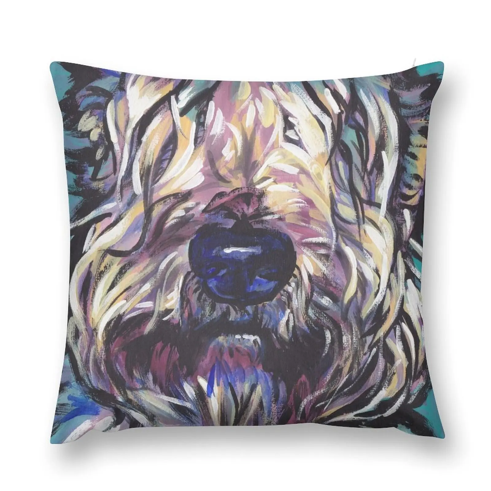 Wheaten Terrier Bright colorful pop dog art Throw Pillow Sofa Cushions Cover Luxury Pillow Case pillow