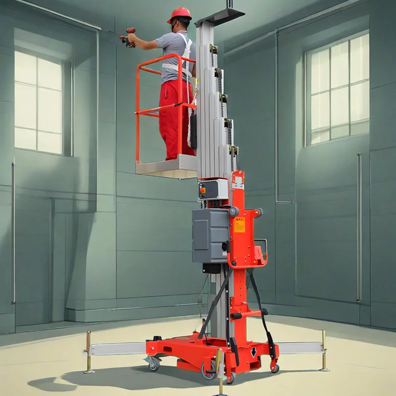

Single mast dual mast model aluminum lifting tools vertical man lifter