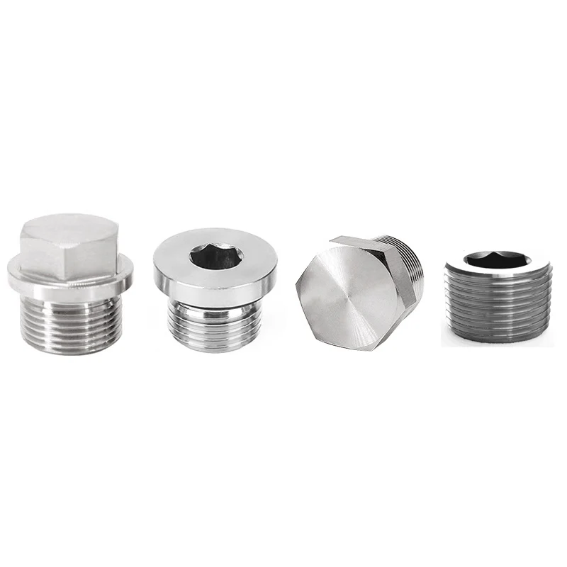 M5 M6 M8 M10 M12 M14 M16 M18 M20 Metric Male Therad 304 Stainless Steel Hex Socket Flange End Cap Plug Pipe Fitting Connector