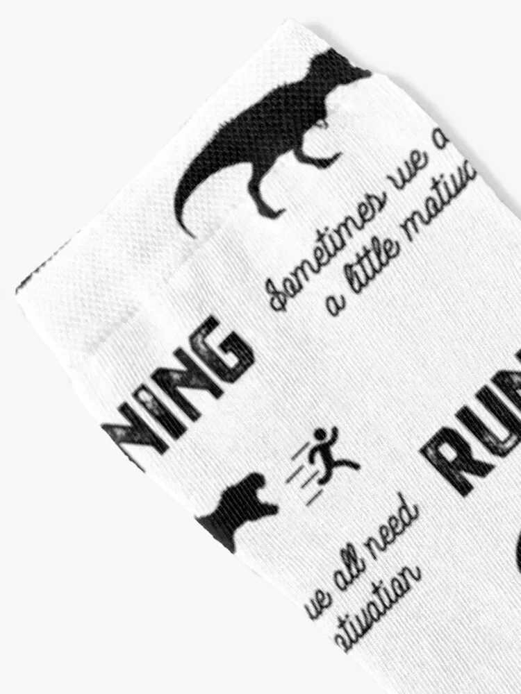 Running Motivation Raptor Chase Funny Dinosaur Gift for Men and Women Socks summer hip hop luxury Designer Man Socks Women's