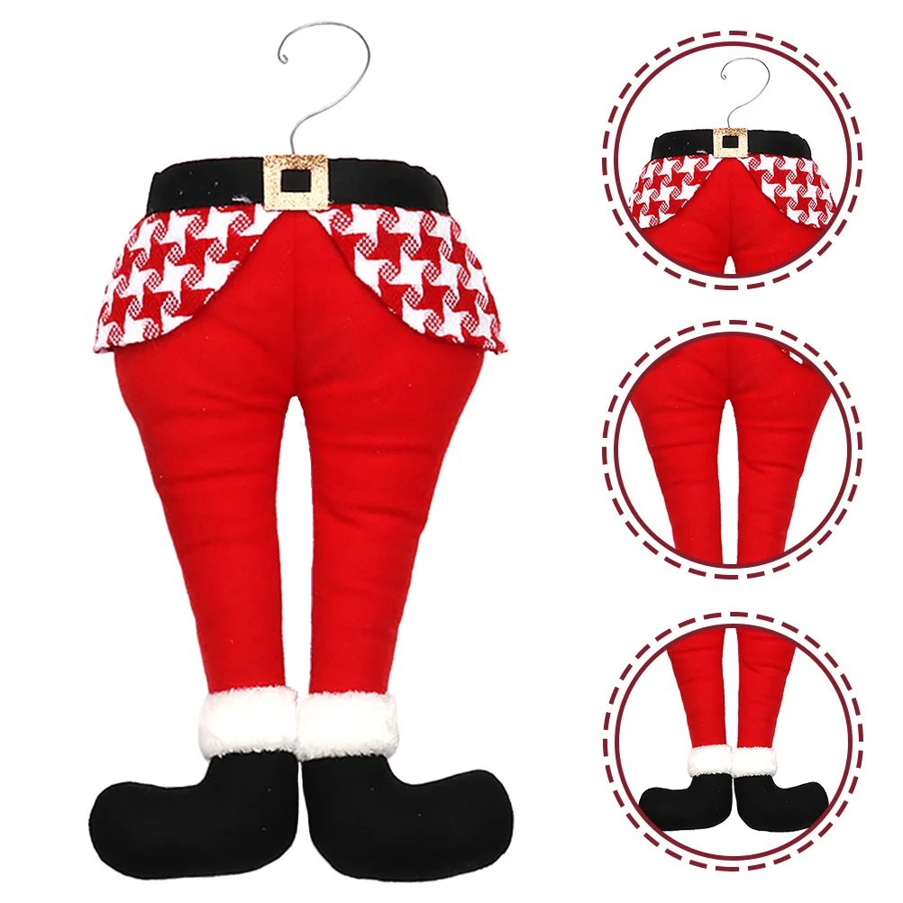 Festive Christmas Leg Hanging Decor Unique Holiday Ornament for Tree Fireplace Wreath Xmas Party Home Office Decor