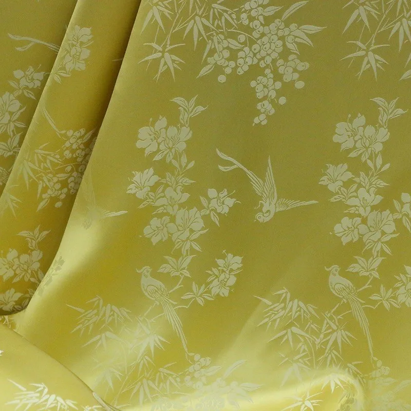 The traditional Chinese style brings joy to face Jacquard  fabric in different colors cheongsam Hanfu simple elegant