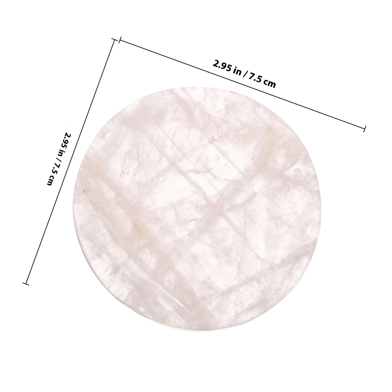 قاعدة كريستال طبيعية أنيقة على شكل دائري مناسبة تمامًا لأكواب مختلفة عازلة للحرارة ديكور منزلي كوستر كريستالي