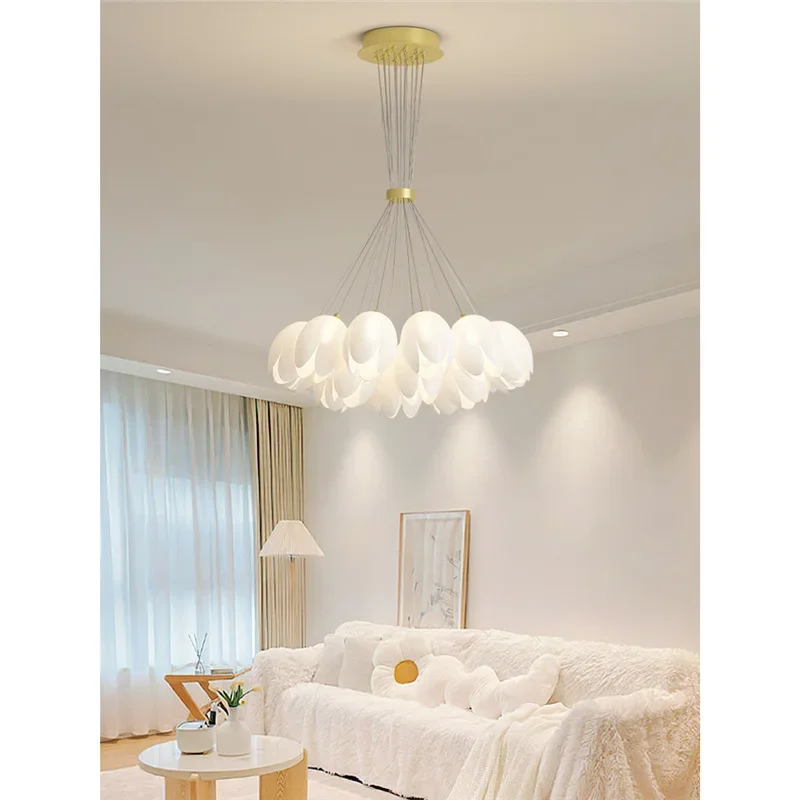 

New living room chandelier modern simple light luxury atmosphere hall light