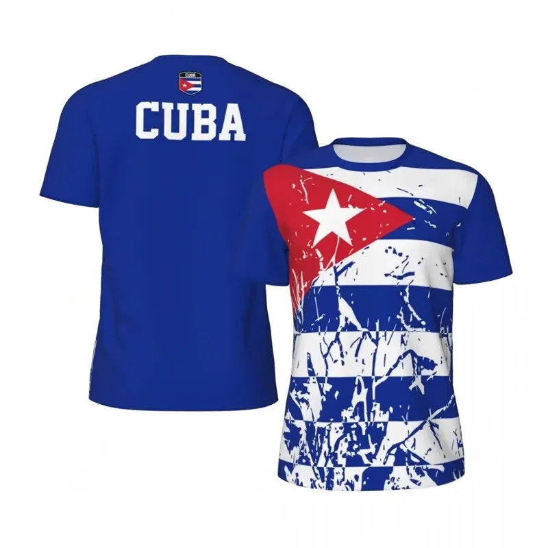 Men's breathable polo shirt, Cuba team flag printed fan shirt