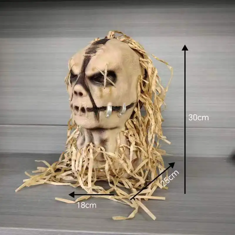 

1pcs Scary Scarecrow Mask Halloween Clown Burlap Sack Headgear Creepy Horror Joker Costume Props for Adult Men Women