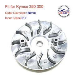 138MM 21T Variator Fan For Kymco Variator Grand Dink 250 300 Maxxer 250 300 MXU 250 300 22110-KHE7-900 22102-KHE7-900
