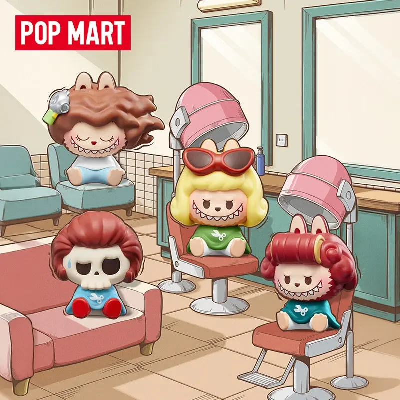 POPMART POP BEAN LABUBU THE MONSTERS HAIR SALON Series Blind Box Guess Bag Mystery Box Toys Doll Cute Anime Figure Desktop view 3