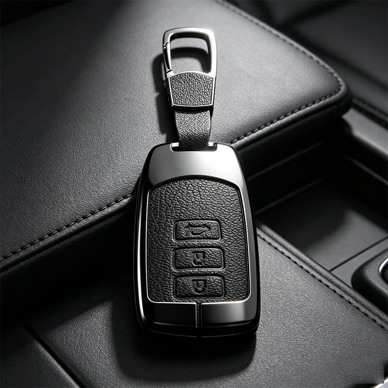 Zinc Alloy Car Key Cover Remote Case Holder Auto Accessories For Toyota Aygo 2017 2018 Yaris Porte Spade Hiace Regiusage Shell