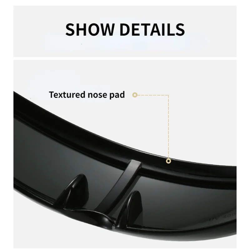 Futuristic Narrow Cyclops Visor Sunglasses Laser Eyeglasses UV400 Personality Mirrored Lens Costume Eyewear Glasses Men Glasses