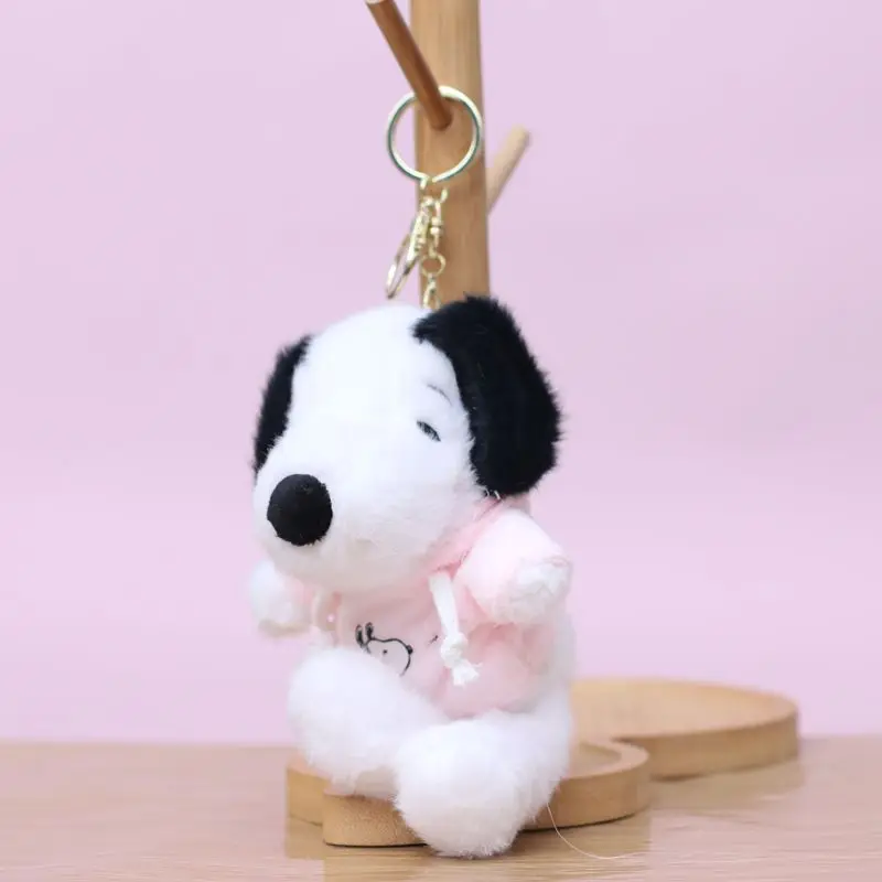Snoopy Pluche Ornament Cartoon Kawaii Cross Dressing Snoopy Pluche Hanger Auto Ornament Student Rugzak Ornament Meisje Gift