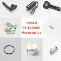 TOYAN FS-L200AC Twin Cylinder Engine Model Parts Piston Connecting Rod Piston Pin Starting Motor Piston Ring Glow Plug