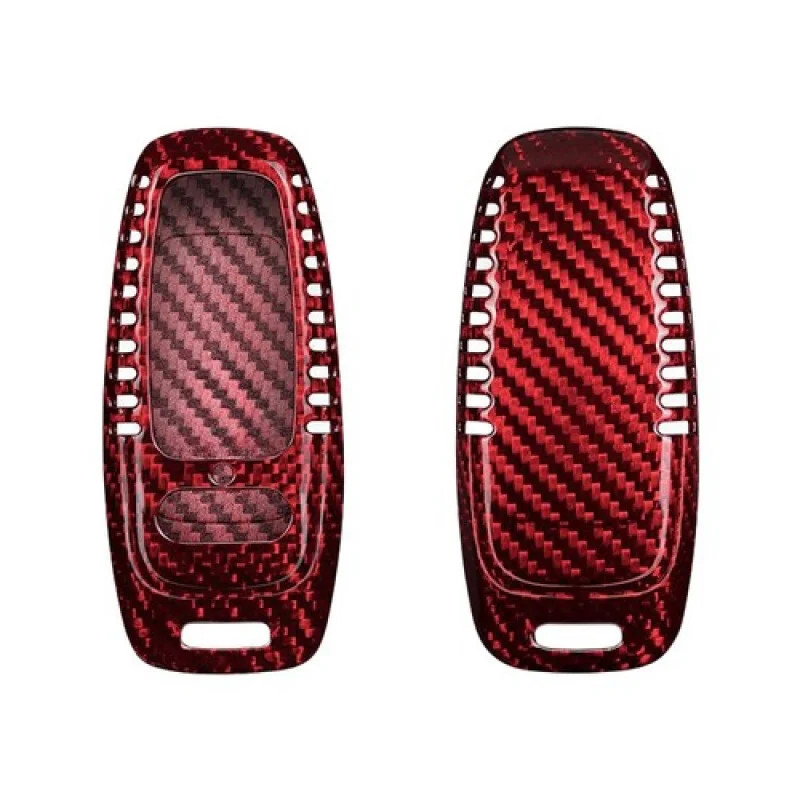 A + ألياف الكربون سيارة مفتاح فوب غطاء ل أودي A7 A8 A6L Q5 Q3 S8 A3 A4 A6 Quattro