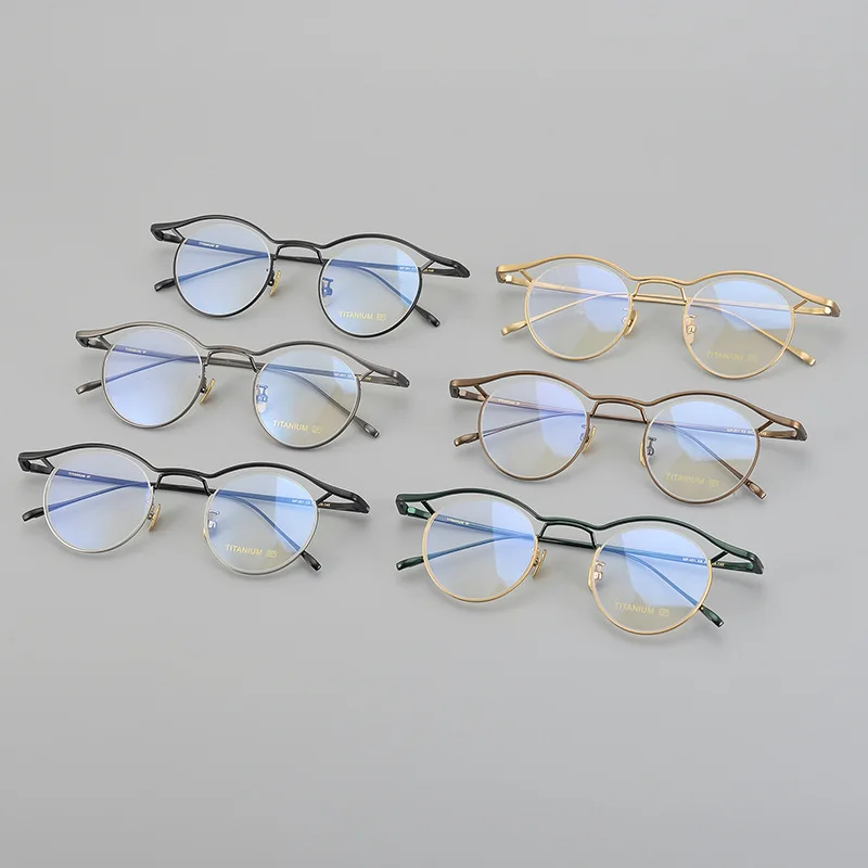 

New Ultra Light Pure Titanium Round Half Frame Eyebrow Frame MF-001 for Men and Women