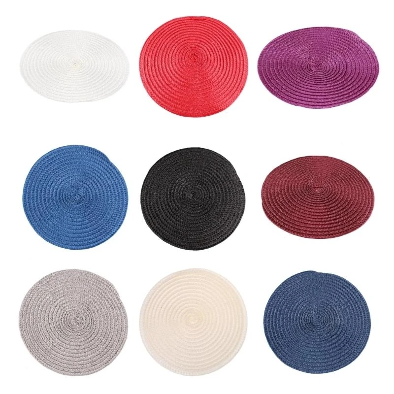49MF Elegant Vintage Fascinator Hat Base DIY Round Saucer for Tea Party Costume