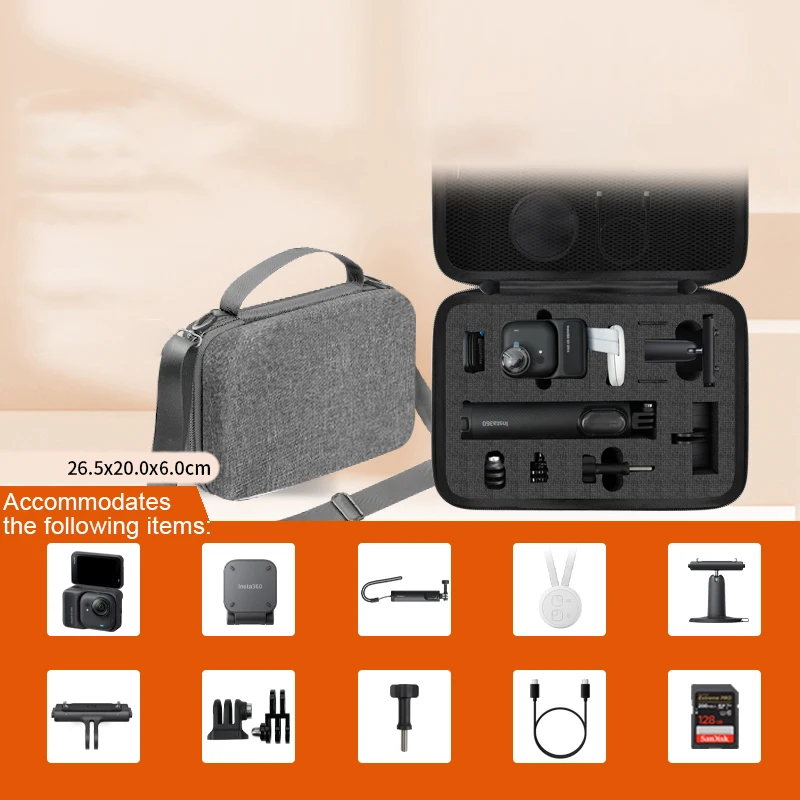 For Insta360 Go Ultra Waterproof Carrying Case,Hardshell Storage Bag，Optimal Camera Protection Bag,Camera Accessories