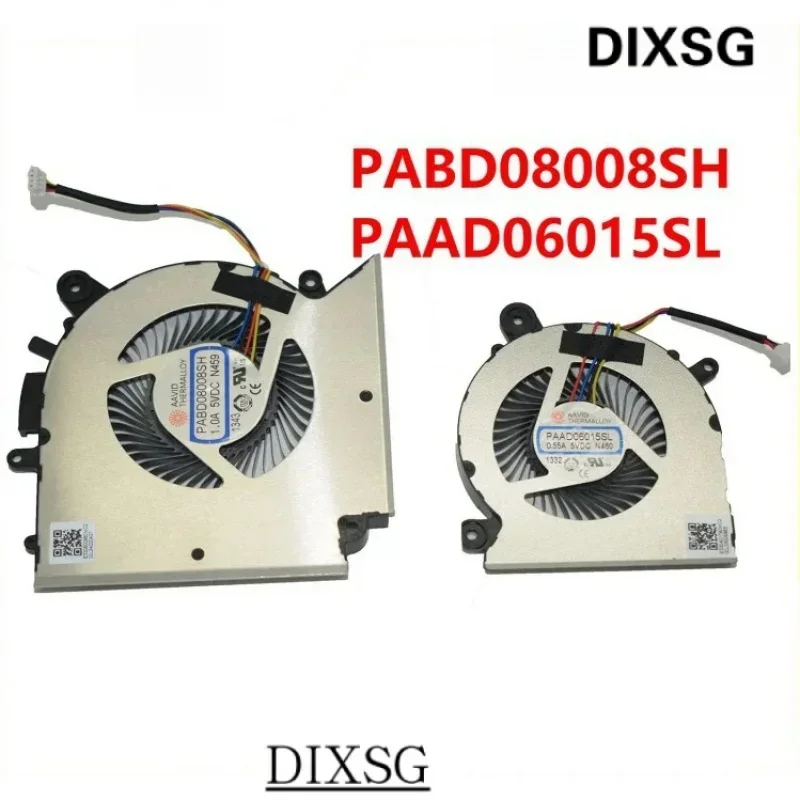 MSI GF66 GL66 GS-1581 CPU GPU 콜로 인 선풍기, PABD08008SH, PAAD06015SL, N459, N460, DC5V 0.55A, 1.0A, 신제품