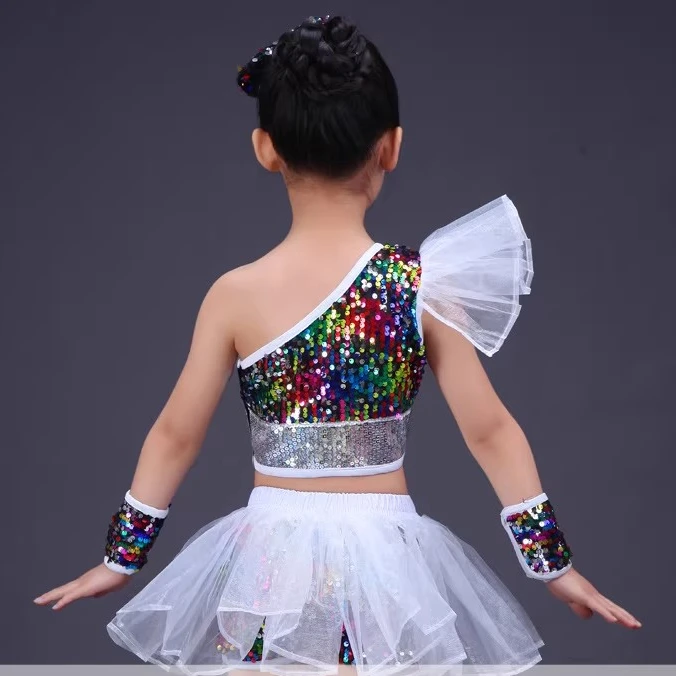 Boys Girls Dance costumes Girls Jazz Dance hip-hop performance costumes Modern dance pompadour dress costumes Children