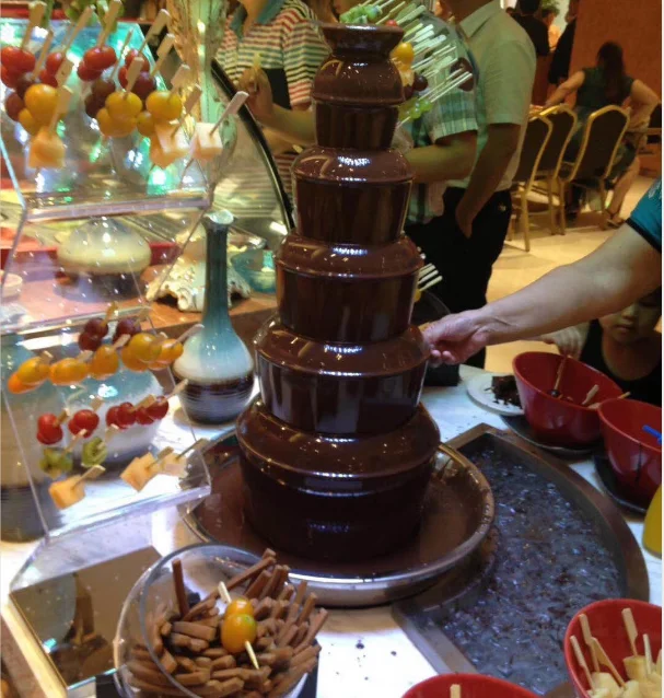 Máquina eléctrica de fuente de Fondue de Chocolate para fiestas Máquina de fuente de fusión de Chocolate