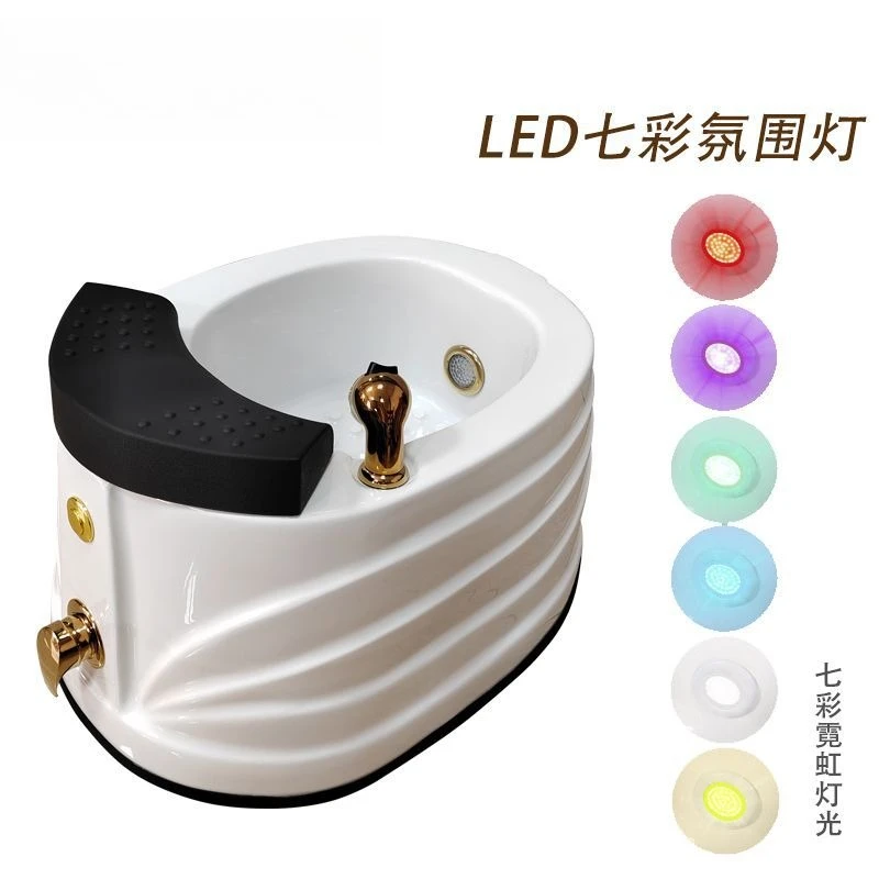 Baño de pies de Surf comercial ovalado, tienda de terapia de pies, lavabo para decoración de uñas, baño de pies de masaje acrílico, baño de pies acrílico