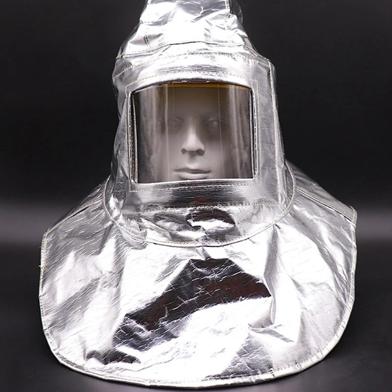 Fire Resistant Suit Helmet Accessories Aluminum Foil Hood for Firefighting view 5