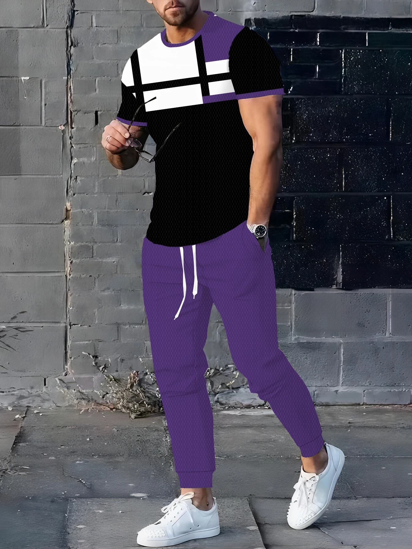 

Urban Street Simple And Fashionable Men's Autumn Long Pants Set, Daily Loose And Casual Fashionable Men's Autumn Set