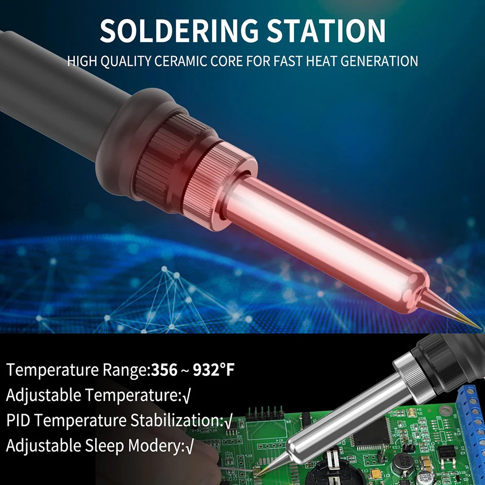 8898 2 in 1 Soldering Station Digital Display Hot Air Gun Set Welding Rework For BGA SMD PCB IC Repair Solder Iron Tools