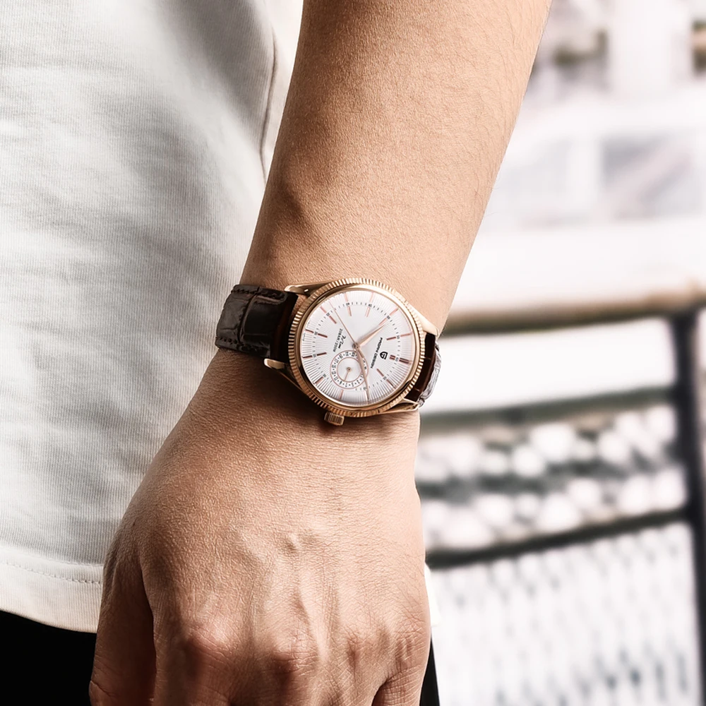 2025 جديد PAGANI تصميم رجالي ساعات كوارتز الذهب ساعة فاخرة للرجل الياقوت مرآة مقاوم للماء ساعة اليد الرجال ساعة جلدية