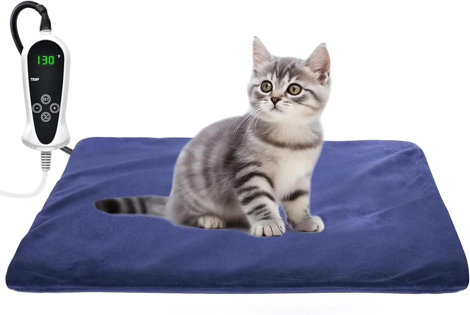 Electric Pet Heating Pad for Dogs and Cats, Auto Power Off Indoor Warming Mat (17.5x14 inches)