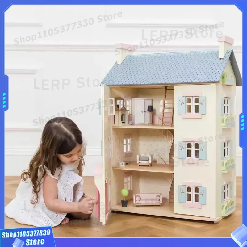 Luxury Villa Doll House for Kids Creative Playhouse Set Dream Palace Cabin Children Birthday Gift Toy Creative Dream Palace