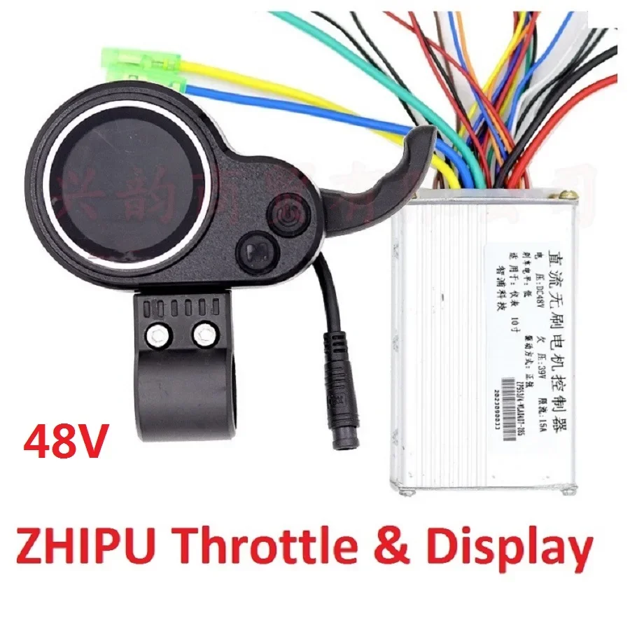 Zhipu Electron 36V 48V Controller And  Display Throttle Dashboard Meter 36V 48V  for Electric Scooter Accessories