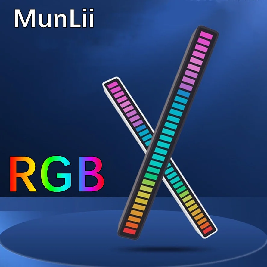 RGB Sound control LED light strip control pickup voice activated rhythm lights color ambient  light bar of music Ambient Light