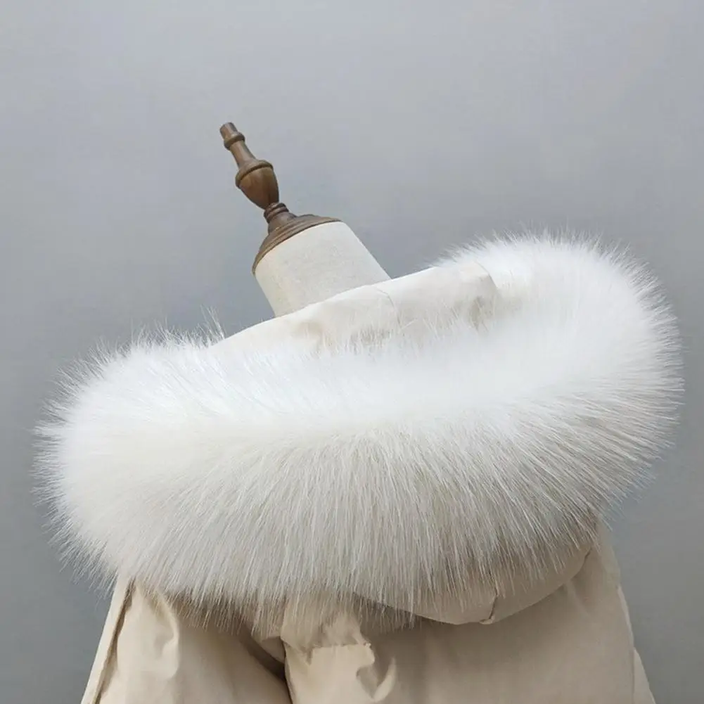 Women Faux Fur Collar Shawl Furry Fur Collar For Winter Coat Hood Fur Decor Plush Fake Fur Scarf Jacket Fur Collars