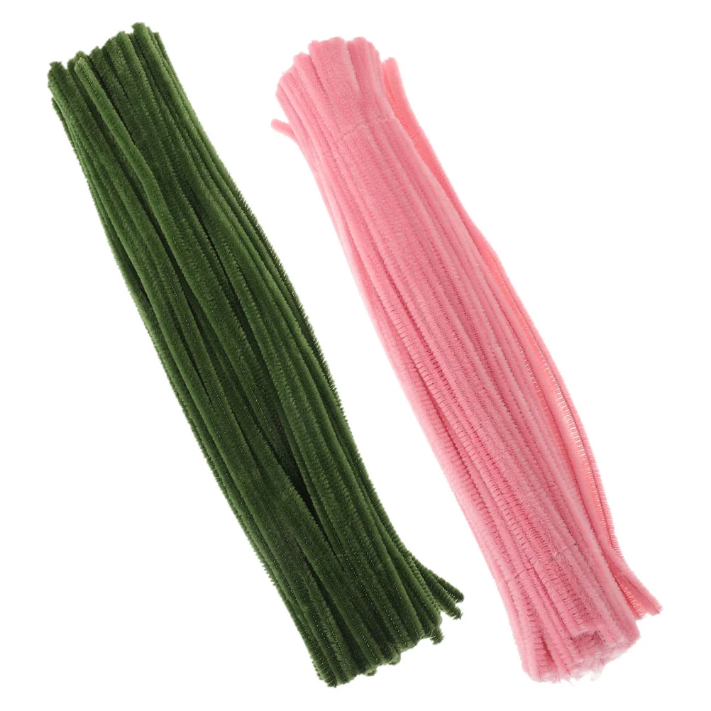 Colored Fuzzy Sticks Twist Bar Detergent Twisting Craft Child Crafts Chenille Stems