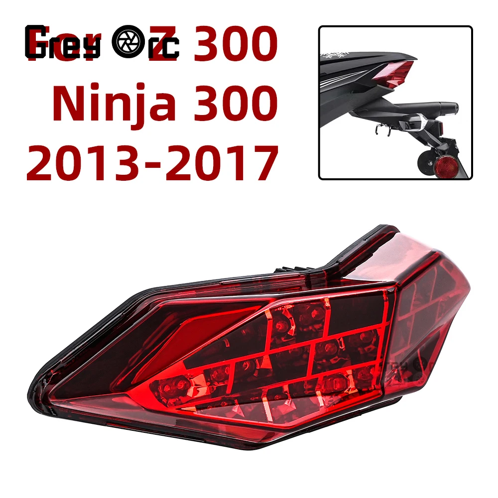 

Motorcycle LED Tail Light Rear Brake Light Turn Signals Integrated For Kawasaki Ninja 300 2013-2015 Z300 Accessories
