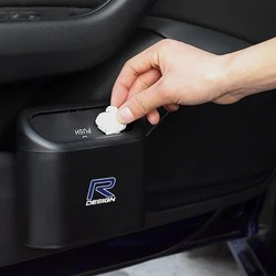 Car Trash Can Garbage Bin Storage Box For Volvo R Design XC90 XC60 S60 V40 XC40 V60 V50 S40 XC70 C30 C70 C40 S70 AWD Accessories