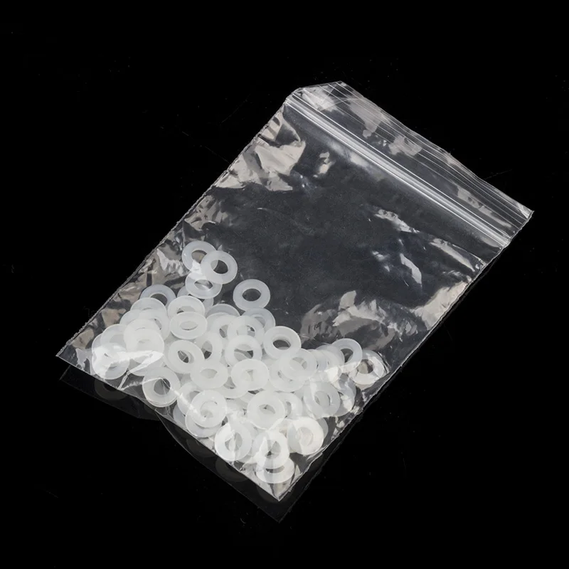 100Pcs M2 M2.5 M3 M4 M5 M6 M8สีขาวพลาสติกเครื่องซักผ้าไนล่อนแบนฉนวนกันความร้อน Spacer ซีลปะเก็นเครื่องซักผ้าแหวน