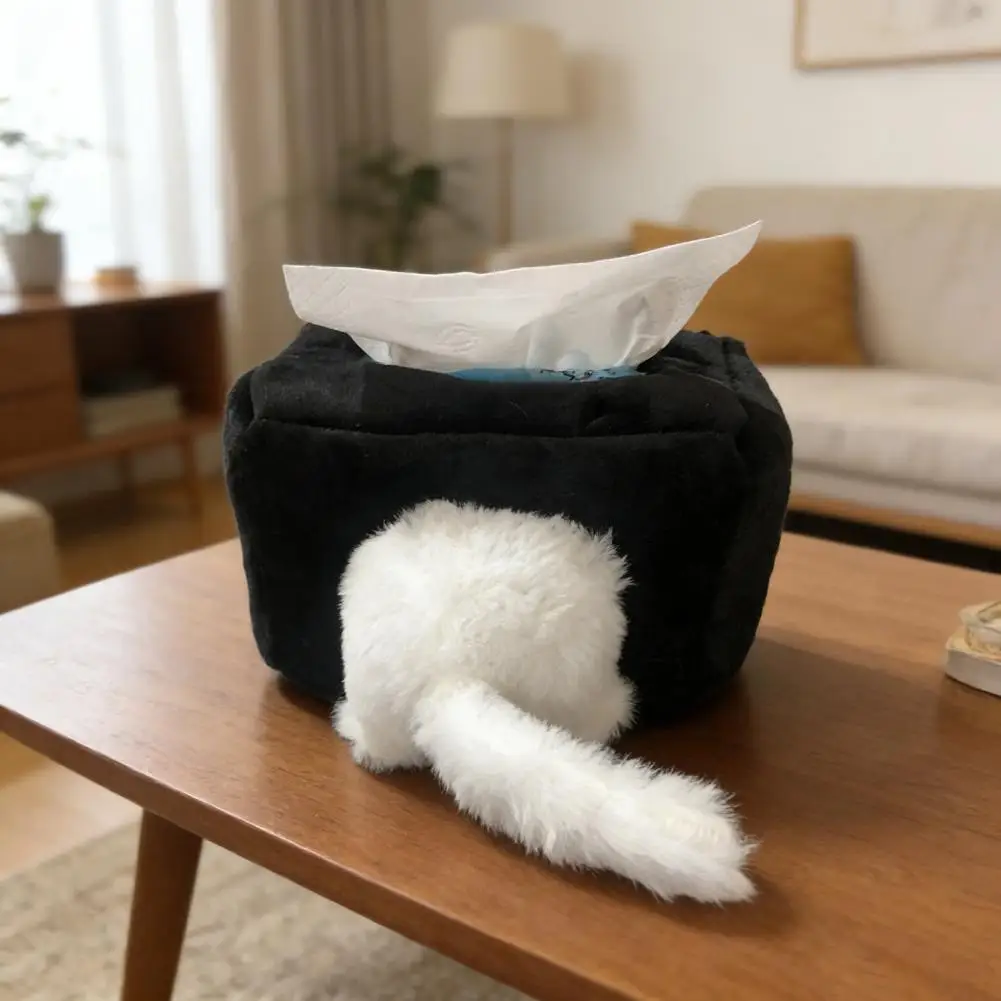 

Нескользящий держатель для салфеток в виде забавного котячьего зада, декоративный диспенсер для салфеток, милый аксессуар для кухни, комнаты, офиса и дома