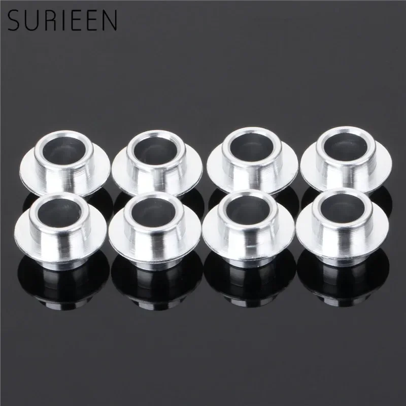 SURIEEN 8Pcs/Lot Aluminium Skate Bearing Spacers Skate Wheel Replacement Bearing Bushing For Roller Skates Skating Parts Silver