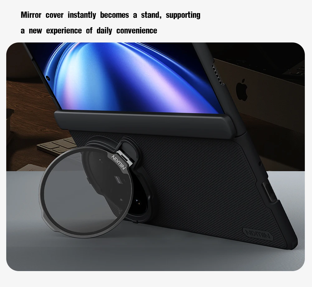 

For Vivo X Fold 5 Fold Nillkin Case Magnetic Super Frosted Prop Camera Protector with Stand Hard PC Protection Back Cover