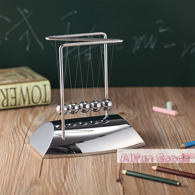 [TG835]Z Newton Cradle Pendulum Ball Physics Science Pendulum Steel Balance Table Decor