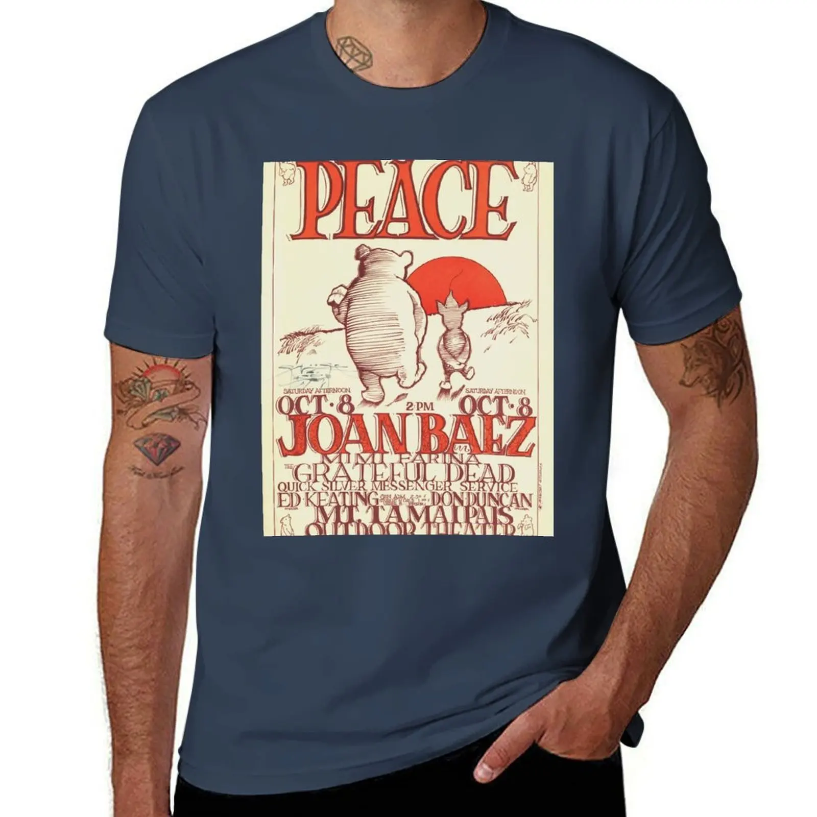 

Joan concert peace for Baez poster 1966 Vintage T-Shirt Plus Size Short Sleeve T-Shirt