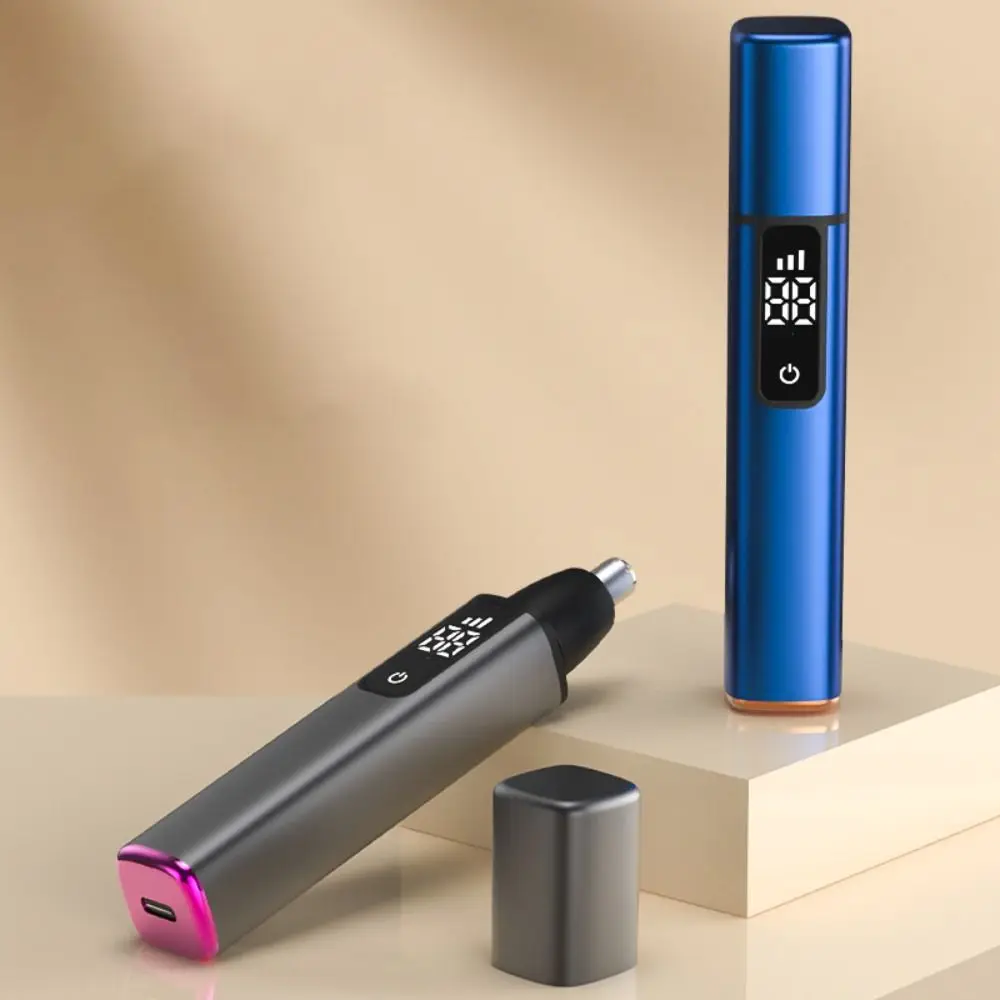 شاشة ديجيتال الكهربائية الأنف الشعر المتقلب عالية السرعة المحرك شحن سريع الأنف مقص عر مقاوم للماء الحواجب الحلاقة السفر #1