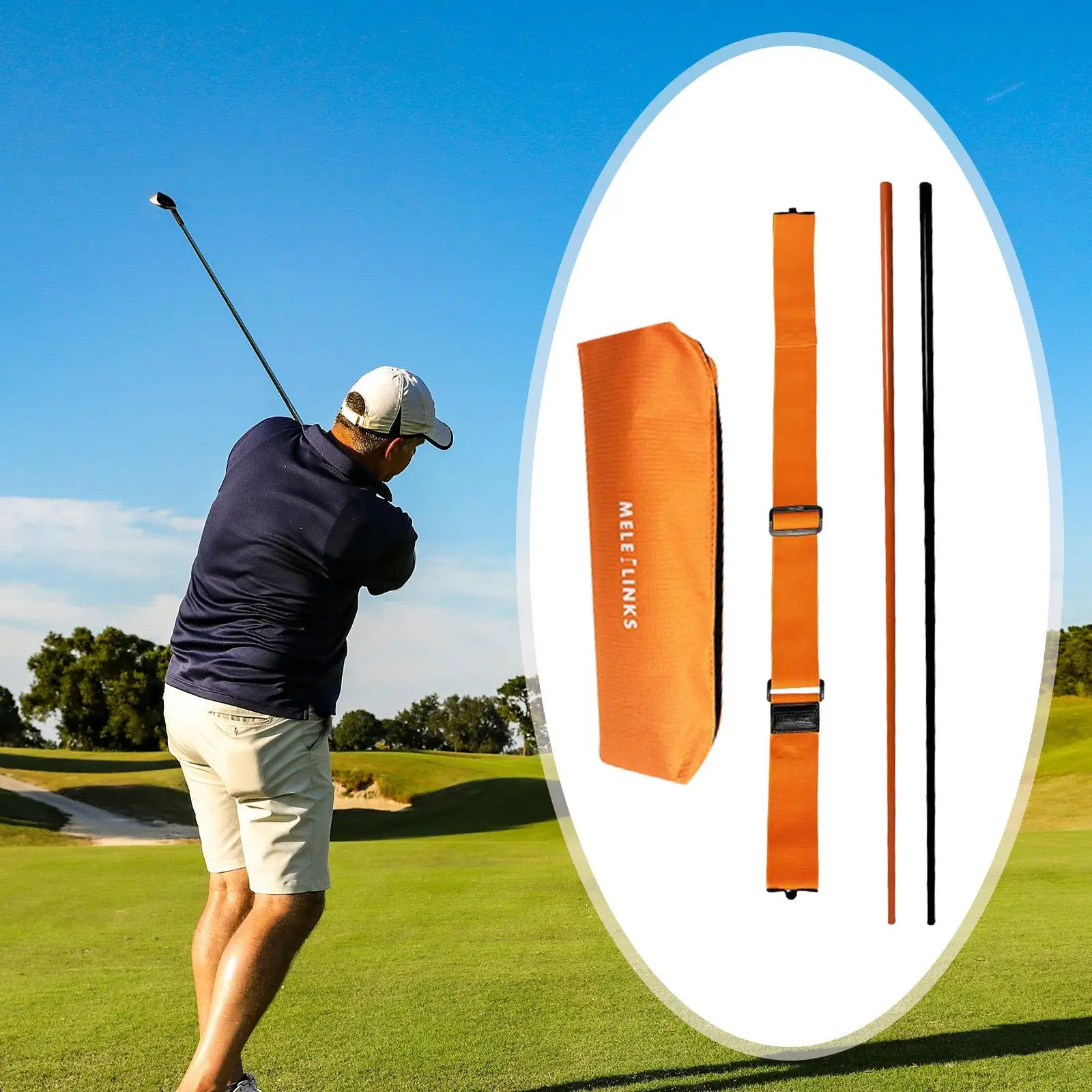 

Аксессуары для вращения качелей для гольфа, портативные аксессуары для начинающих, для женщин и мужчин, тренировочное пособие для качелей в гольфе для баланса, ритма, силы, скорости, гибкости